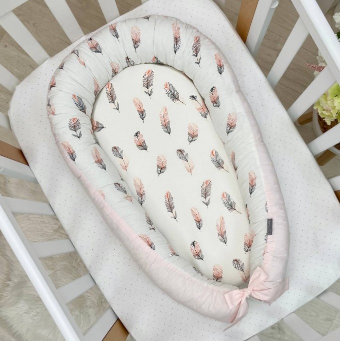 Protectie somn – Baby Nest Feather roz